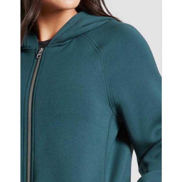 NWT Athleta Prospect Jacket size Small Teal lightweight scuba sustainable materi - Picture 4 of 9